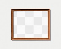 Wooden frame png mockup, transparent design