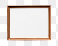 Wooden frame png sticker, transparent background