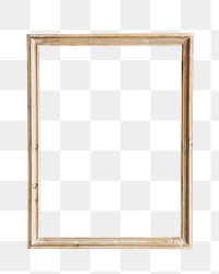 Classic wooden frame png sticker, transparent background