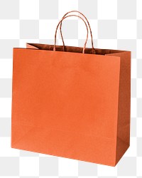 Paper shopping bag png sticker, transparent background