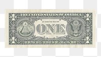 One US dollar  png sticker, transparent background