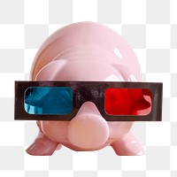 Piggy bank png, transparent background