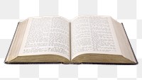 Free old open book png, transparent background