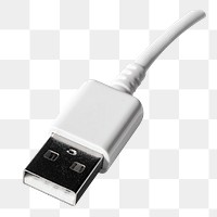 USB cable  png sticker, transparent background