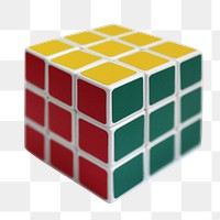 Puzzle cube png sticker, transparent background