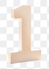 Number one png sticker, transparent background