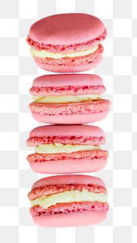 Pink macaron png, transparent background