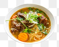 Png Pho Vietnamese soup dish  sticker, transparent background 