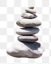 Stacked pebbles  png sticker, transparent background