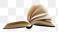 Free open book png, transparent background