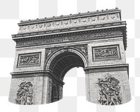 L'arc de triomphe png sticker, transparent background