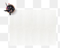 Blank paper png sticker, transparent background