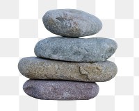 Zen stacked stones  png sticker, transparent background