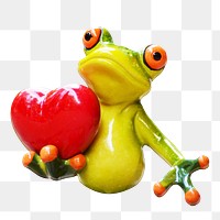 Frog figurine png , transparent background