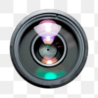 Camera lens png sticker, transparent background