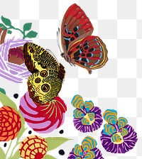 E.A. Séguy's butterfly png frame, transparent background. Remixed by rawpixel.