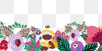 E.A. Séguy's flower png border, art deco design, transparent background. Remixed by rawpixel.