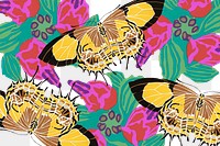 E.A. Séguy's butterfly png pattern, transparent background, remixed by rawpixel