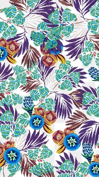 Vintage exotic flower png pattern, transparent background, remixed from the artwork of E.A. S&eacute;guy