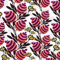 Pink exotic flower png pattern, transparent background, remixed from the artwork of E.A. S&eacute;guy