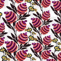 Pink exotic flower png pattern, transparent background, remixed from the artwork of E.A. Séguy