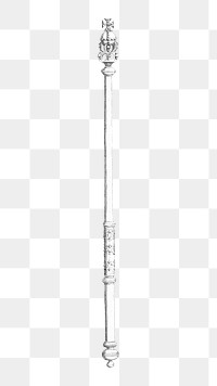 King scepter png object sticker, transparent background.    Remastered by rawpixel