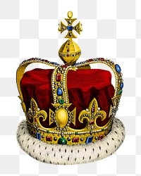 Royal crown png accessory clipart, transparent background. Remixed by rawpixel.