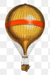 Hot air balloon png on transparent background.  Remastered by rawpixel