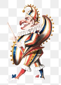 Clown png character sticker, transparent background.  Remastered by rawpixel