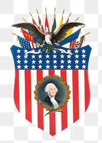 Badge png U.S. coat of arms sticker, transparent background.  Remastered by rawpixel