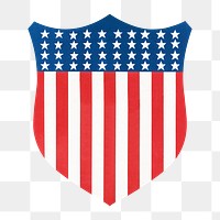 Flag badge png U.S. coat of arms sticker, transparent background.  Remastered by rawpixel