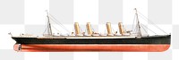 Png Kaiser Wilhelm der Grosse ship, ocean liner on transparent background.  Remastered by rawpixel