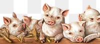 The prize piggies png sticker, farm animal on transparent background.   Remastered by rawpixel