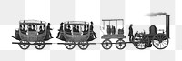 Vintage steam train png sticker on transparent background.   Remastered by rawpixel