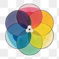 PNG chromatic scale of colors sticker, transparent background.  Remastered by rawpixel