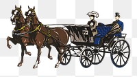 Vintage horse carriage png on transparent background.  Remastered by rawpixel