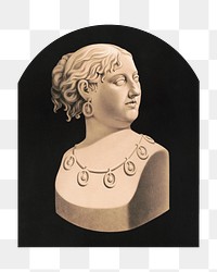L. Price png, ancient Greek statue on transparent background.  Remastered by rawpixel