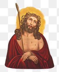 Jesus Christ png crown of thorns on transparent background.  Remastered by rawpixel