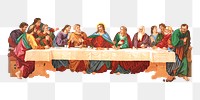 Png Leonardo da Vinci's The Last Supper on transparent background.  Remastered by rawpixel