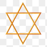 PNG star of David sticker, transparent background.  Remastered by rawpixel