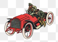 Vintage racing automobile png sticker on transparent background.  Remastered by rawpixel