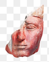 Sculpture png king Amenhotep I statue sticker, transparent background.    Remastered by rawpixel