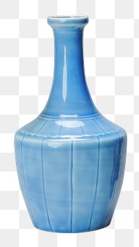 Blue vase png object sticker, transparent background.    Remastered by rawpixel