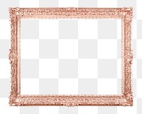 PNG copper picture frame sticker, transparent background. Remixed by rawpixel.