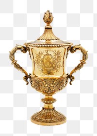 PNG George III two-handled covered cup sticker, transparent background.    Remastered by rawpixel