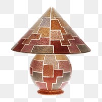 Art deco lamp png object sticker, transparent background.    Remastered by rawpixel