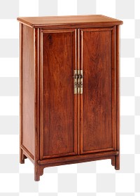 Wooden cabinet png furniture sticker, transparent background.    Remastered by rawpixel