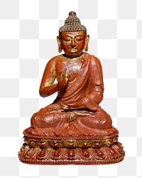 Amoghasiddhi Buddha png, Chinese religious statue on transparent background.    Remastered by rawpixel