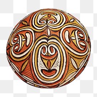 Bowl png African tribal sticker, transparent background.    Remastered by rawpixel