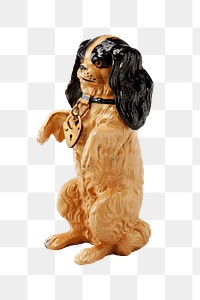 Seated Spaniel Dog png sticker, still bank on transparent background.    Remastered by rawpixel